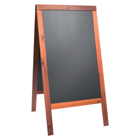 Stoepbord Securit 70x125x4cm mahonie hout