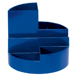 Organiseur bureau MAULrundbox 7 compartiments Ø14x12.5cm bleu