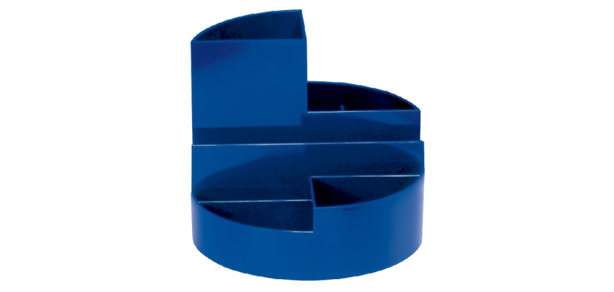 Organiseur MAULrundbox 7 compartiments Ø140x125mm bleu