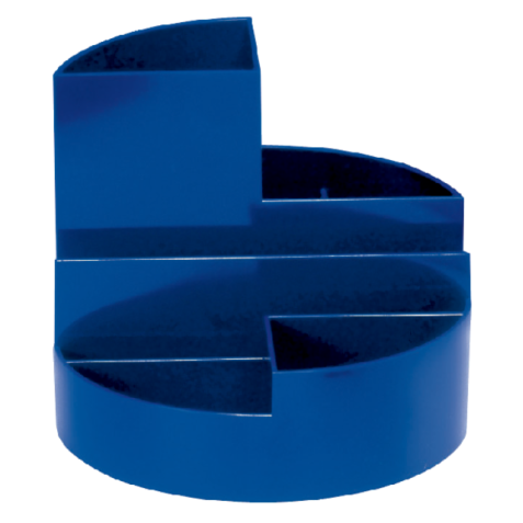 Organiseur MAULrundbox 7 compartiments Ø140x125mm bleu