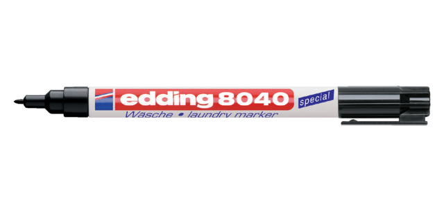 Spezialstoffmarker edding 8040 Rundspitze 1mm schwarz