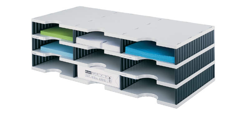Klassifizierungsmodul Styrodoc A4 9 Fächer schwarz/grau