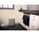 Poubelle à pédale EKO E-Cube 50 litres inox