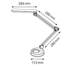 Lampe de bureau Hansa LED 4 Stars gris argenté