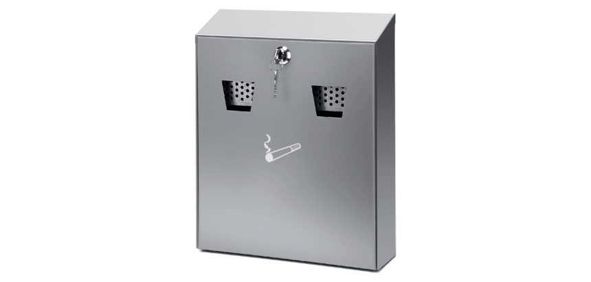 Cendrier mural acier inoxydable