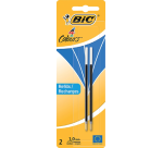 Recharge BIC stylo de comptoir Medium bleu blister 2 pièces