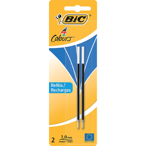 Recharge BIC stylo de comptoir Medium bleu blister 2 pièces