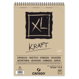 DE_Bloc dibujo esbozo canson xl kraft din a4 kraft rayado beige espiral 21x29,7 cm 60 hojas 90 gr