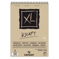 Bloc à croquis Canson XL Kraft A4 60 feuilles 90g spirale