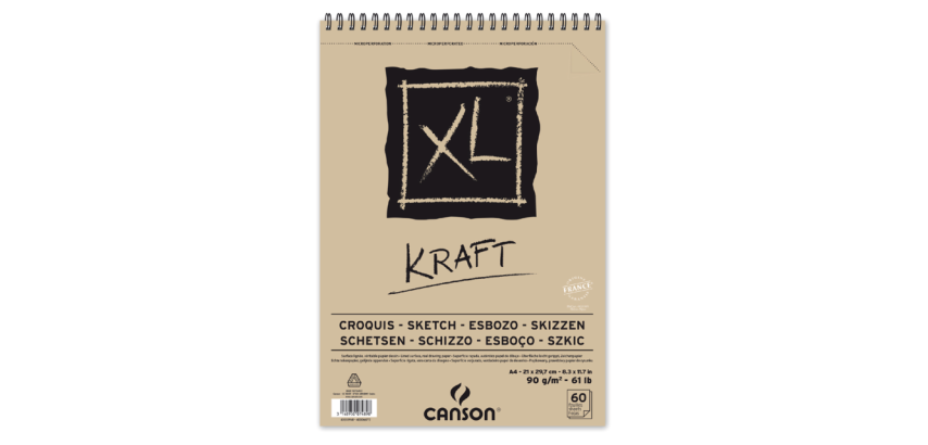 Schetsblok Canons XL Kraft A4 spiraal 60v 90gr