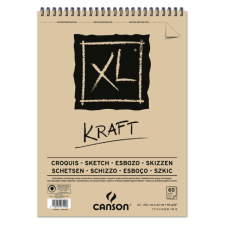 Bloc à croquis Canson XL Kraft A3 60 feuilles 90g spirale