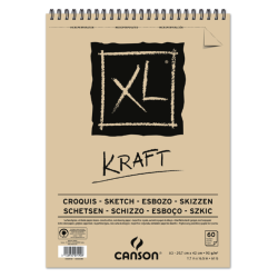 Schetsblok Canons XL Kraft A3 spiraal 60v 90gr