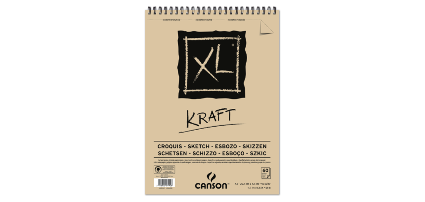 Schetsblok Canons XL Kraft A3 spiraal 60v 90gr
