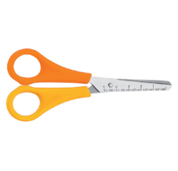 Ciseaux Westcott enfant bouts ronds 130mm gaucher jaune/orange