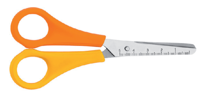 Westcott Kinderschere runde Spitzen 130mm Linkshänder gelb/orange