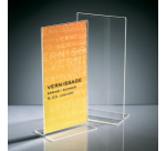 Présentoir de table, acrylique, format long, droit