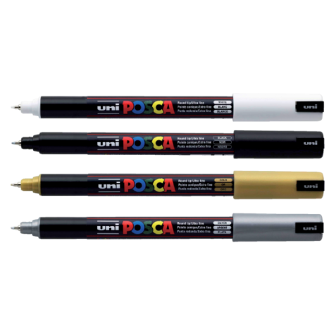 Verfstift Posca PC5M medium grijs