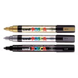 Verfstift Posca PC5M medium strogeel