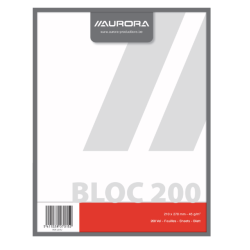 Bloc brouillon Aurora 210x270mm uni 200 feuilles 45g