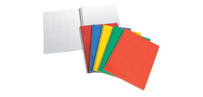 Carnet à spirale 75x110mm carreau 5x5mm 160 pages 60g assorti