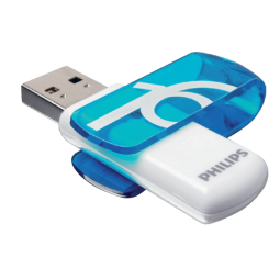 Clé USB 2.0 Philips Vivid Edition Ocean Blue 16Go