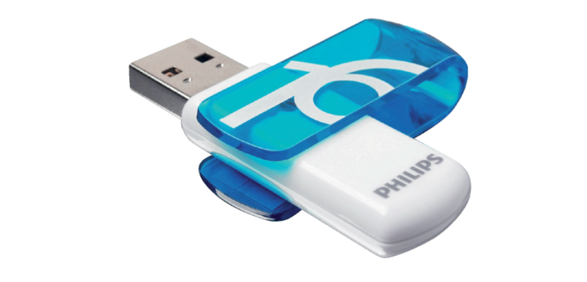 Clé USB 2.0 Philips Vivid USB-A 16Go bleu