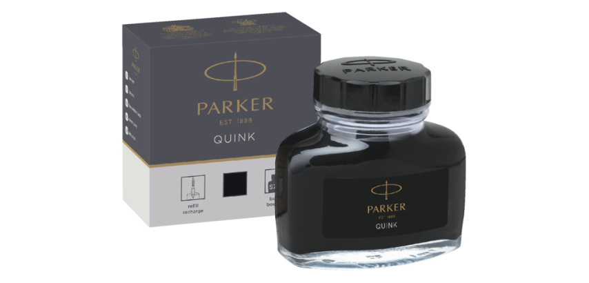 Parker Quink Permanent Tintenflasche für Füllfederhalter 57ml Schwarz