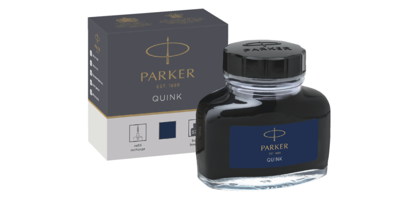 Encre stylo plume Parker Quink 57ml bleu/noir