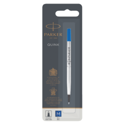 Rollerpenvulling Parker Quink medium blauw blister à 1 stuk