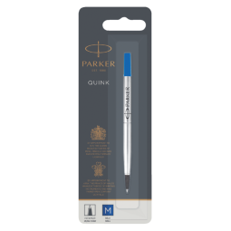 Rollerpenvulling Parker Quink medium blauw blister à 1 stuk