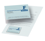 Adhesive Business Card Holders Djois 95x60mm Top Open Transparent 100 Pieces