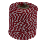 Ficelle Muller coton 50g 45m rouge/blanc