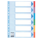 Intercalaires A4 carte colorée Esselte 6 onglets - 1 jeu