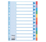 Trennblätter A4, farbige Karte Esselte, 12 Register - 1 Set