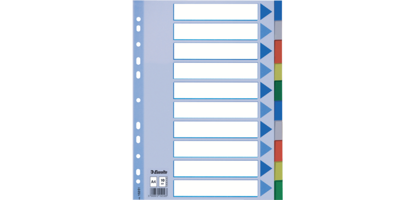 Esselte dividers 10 tabs