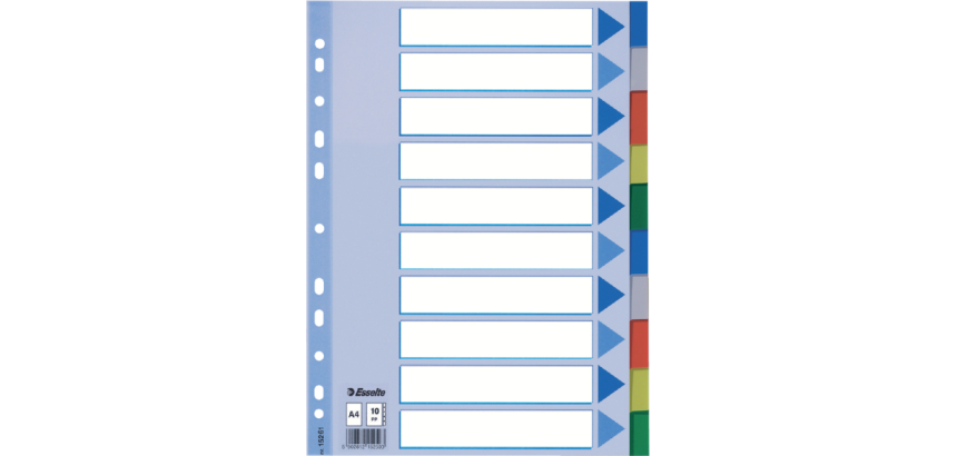 Esselte tabbladen 10 tabs
