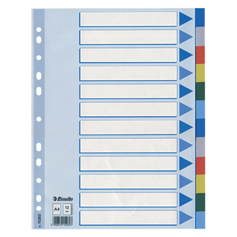 Esselte intercalaires, 12 onglets