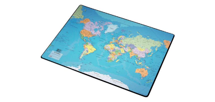 Esselte Desk Pad 40x53cm with World Map - Dutch