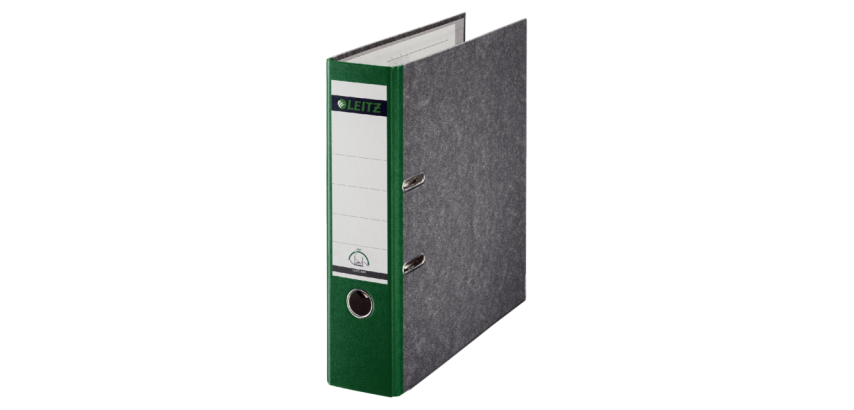 Leitz 1080 Lever Arch File 180° A4 80mm Green Cardboard
