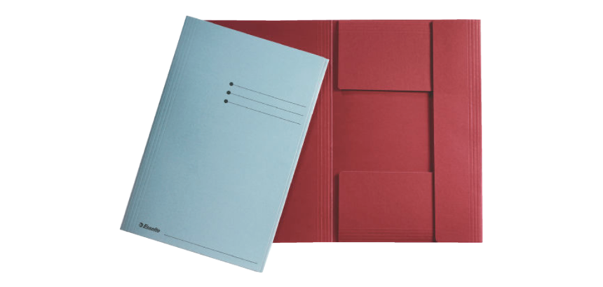 Chemise à 3 rabats Esselte folio manille 275g rouge