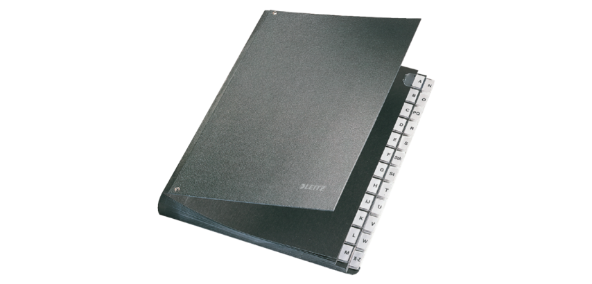 Bureaumap Leitz A4 A-Z hardboard gewolkt