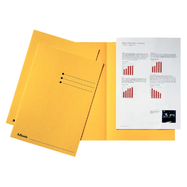 Esselte chemise de classement jaune, papier de 80 g/m², paquet de 250  pièces sur