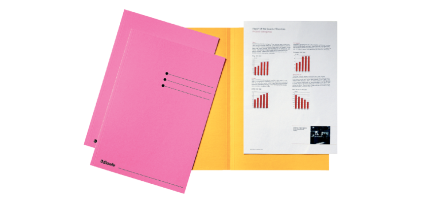 Esselte dossiermap roze, karton van 180 g/m², pak van 100 stuks