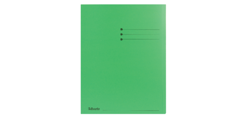 Chemise imprimée à bord décalé 180 g Esselte 22 x 31,5 cm vert - Paquet de 100