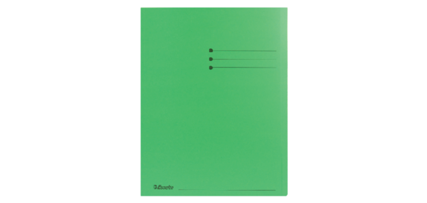 Chemise imprimée à bord décalé 180 g Esselte 22 x 31,5 cm vert - Paquet de 100