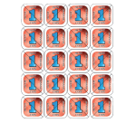 CombiCraft breakable token 200 pieces red