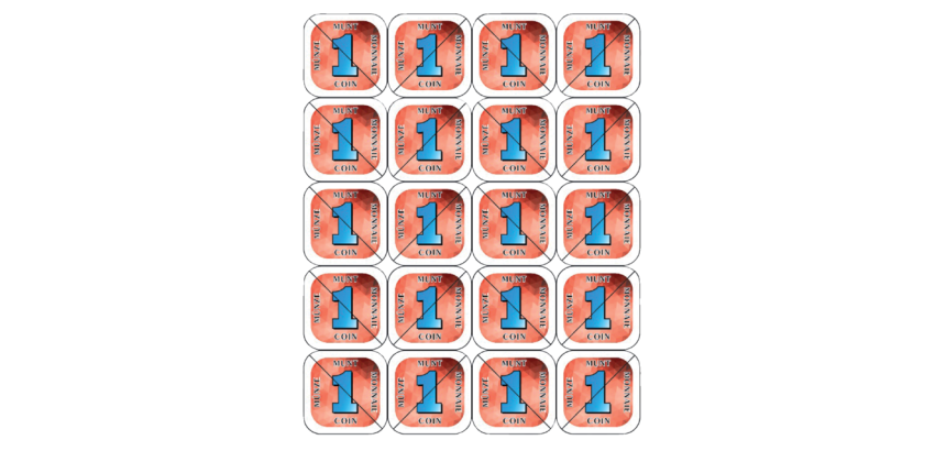 CombiCraft breakable token 200 pieces red