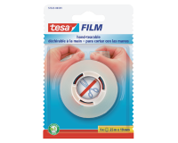Ruban adhésif tesafilm® 25mx19mm déchirable main transparent