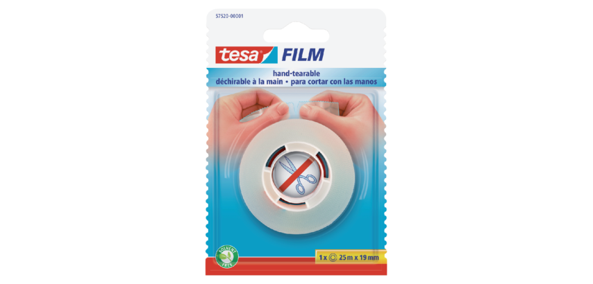 tesafilm® adhesive tape 25mx19mm hand-tearable transparent