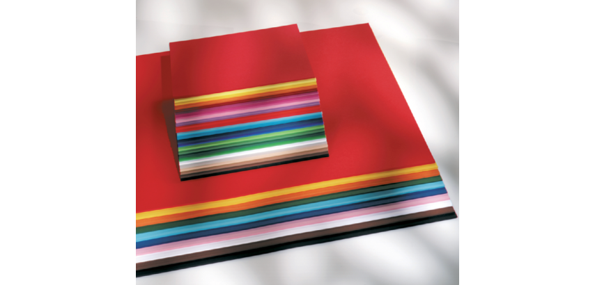 Folia Karton Fotofarben, Format A4, Packung mit 50 Blatt in 10 verschiedenen Farben